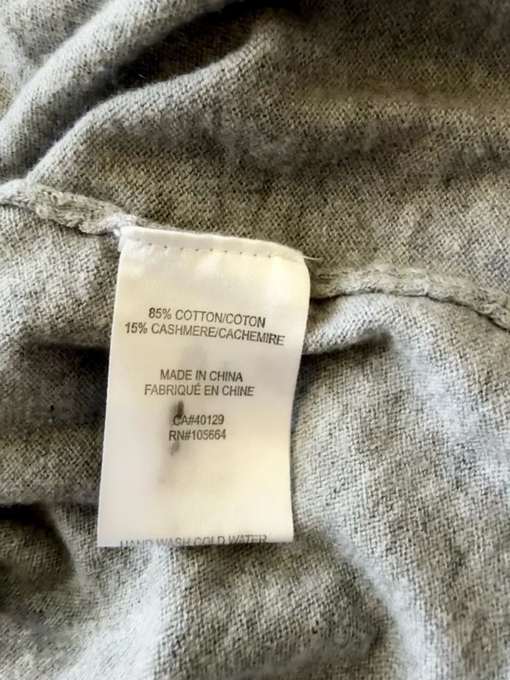 L.A.M.B Gray “Double” Sleeveless Cotton/Cashmere Top in Large - Picture 11 of 11
